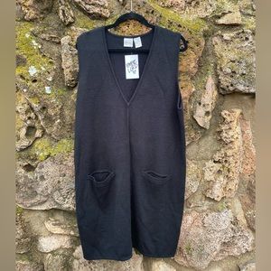 Minimalist sleeveless sweater dress